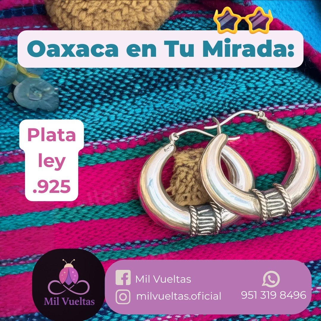 Arracadas de plata Mil Vueltas